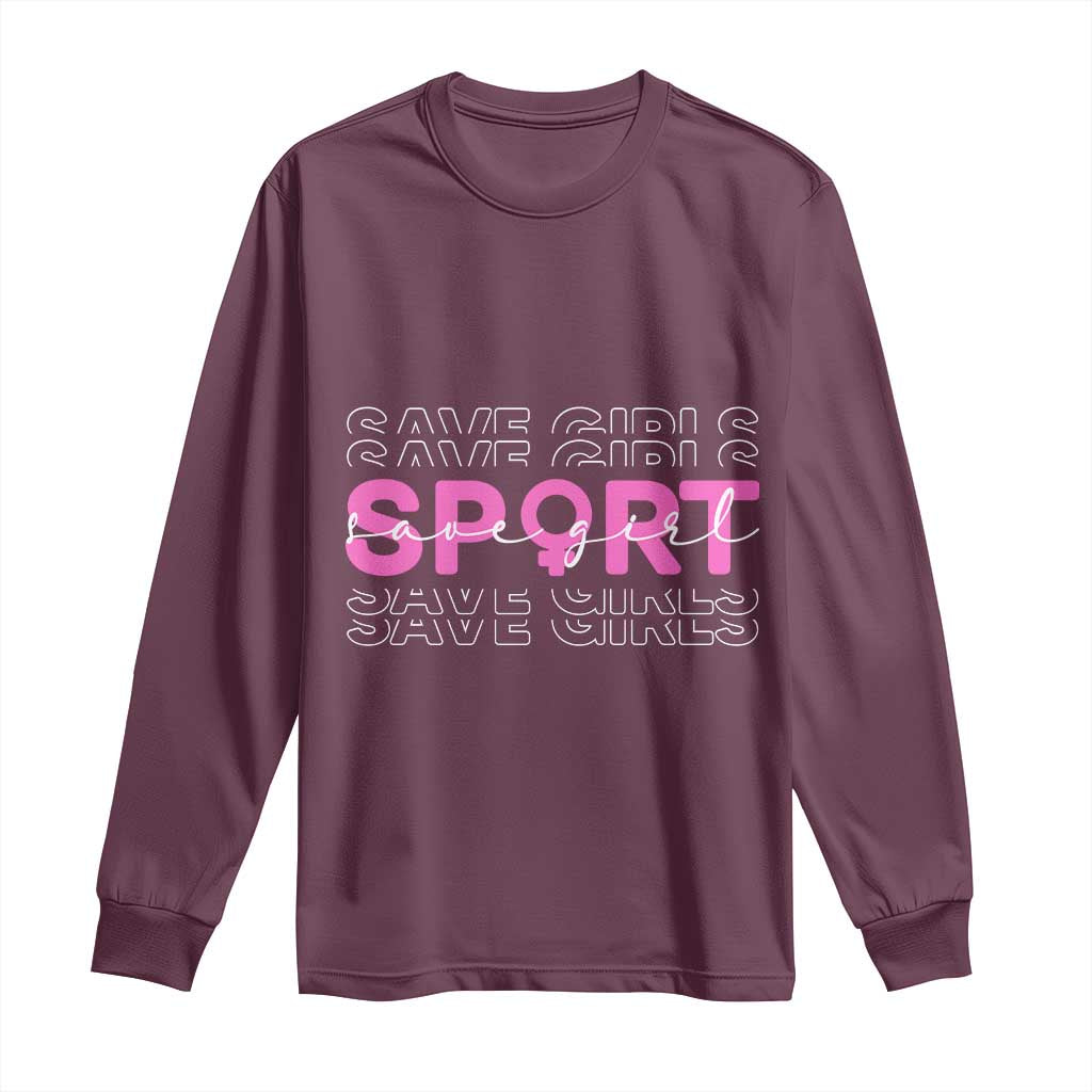 Save Girls Sports Long Sleeve Shirt Feminist Body Positivity Inclusive Equality - Wonder Print Shop