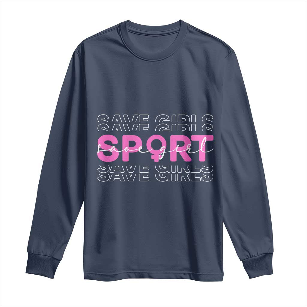 Save Girls Sports Long Sleeve Shirt Feminist Body Positivity Inclusive Equality - Wonder Print Shop