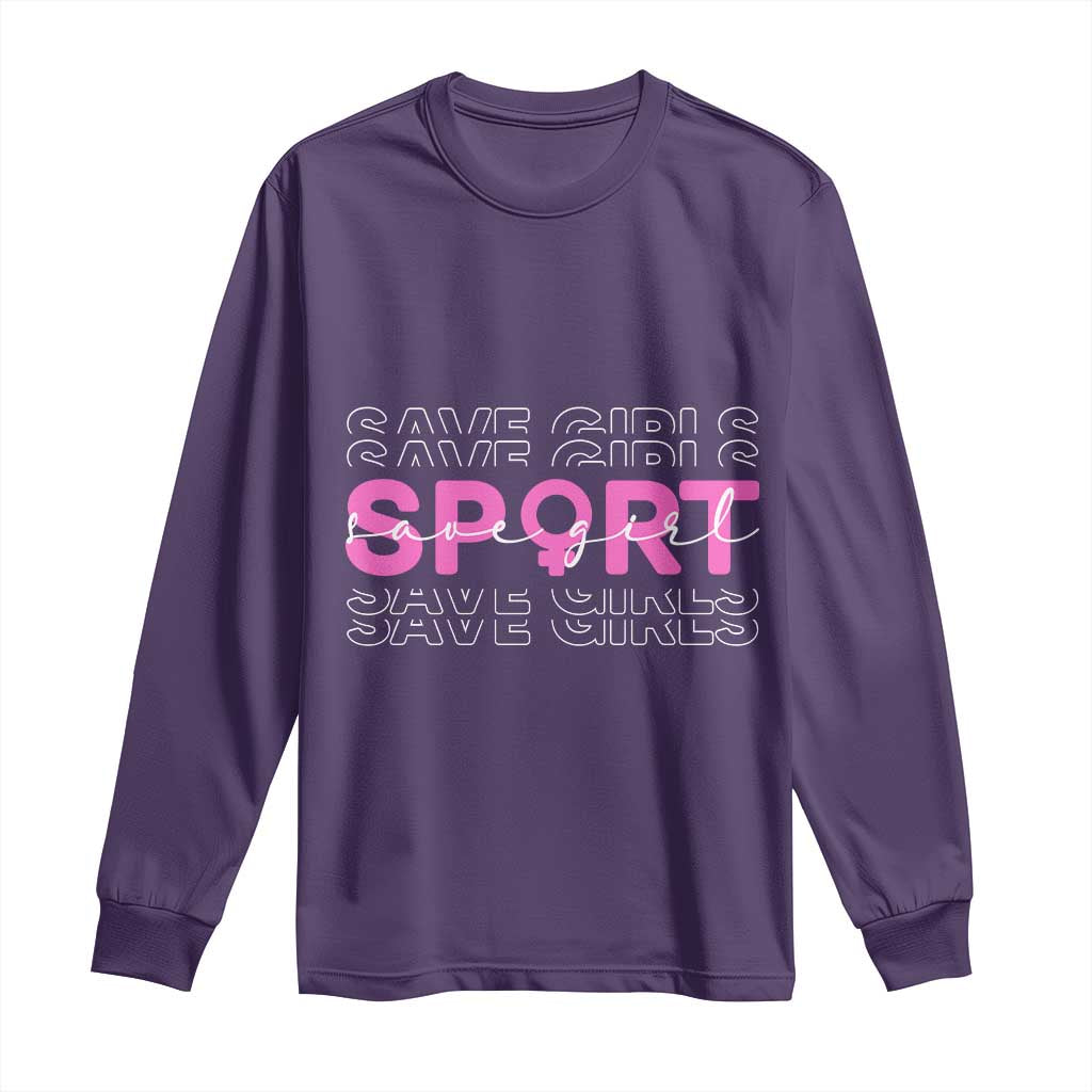 Save Girls Sports Long Sleeve Shirt Feminist Body Positivity Inclusive Equality - Wonder Print Shop
