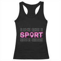 Save Girls Sports Racerback Tank Top Feminist Body Positivity Inclusive Equality - Wonder Print Shop