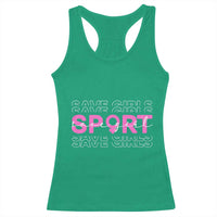 Save Girls Sports Racerback Tank Top Feminist Body Positivity Inclusive Equality - Wonder Print Shop