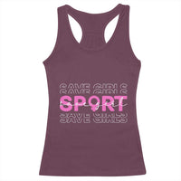 Save Girls Sports Racerback Tank Top Feminist Body Positivity Inclusive Equality - Wonder Print Shop
