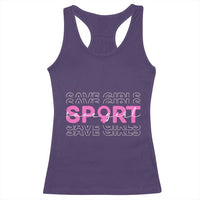 Save Girls Sports Racerback Tank Top Feminist Body Positivity Inclusive Equality - Wonder Print Shop