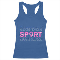 Save Girls Sports Racerback Tank Top Feminist Body Positivity Inclusive Equality - Wonder Print Shop