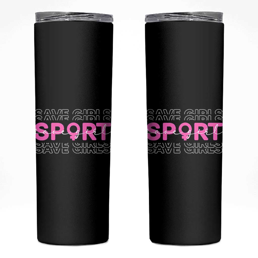 Save Girls Sports Skinny Tumbler Feminist Body Positivity Inclusive Equality - Wonder Print Shop