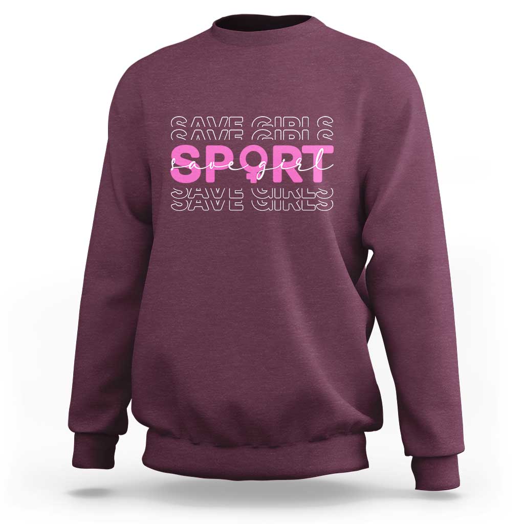 Save Girls Sports Sweatshirt Feminist Body Positivity Inclusive Equality - Wonder Print Shop