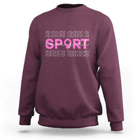 Save Girls Sports Sweatshirt Feminist Body Positivity Inclusive Equality - Wonder Print Shop