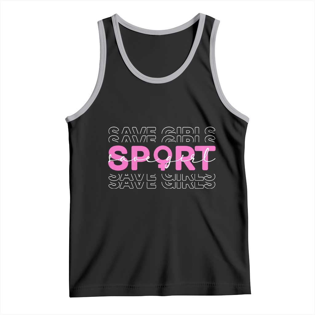 Save Girls Sports Tank Top Feminist Body Positivity Inclusive Equality - Wonder Print Shop