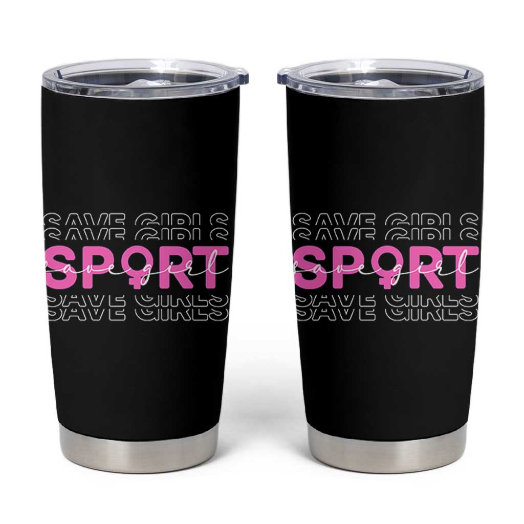 Save Girls Sports Tumbler Cup Feminist Body Positivity Inclusive Equality - Wonder Print Shop