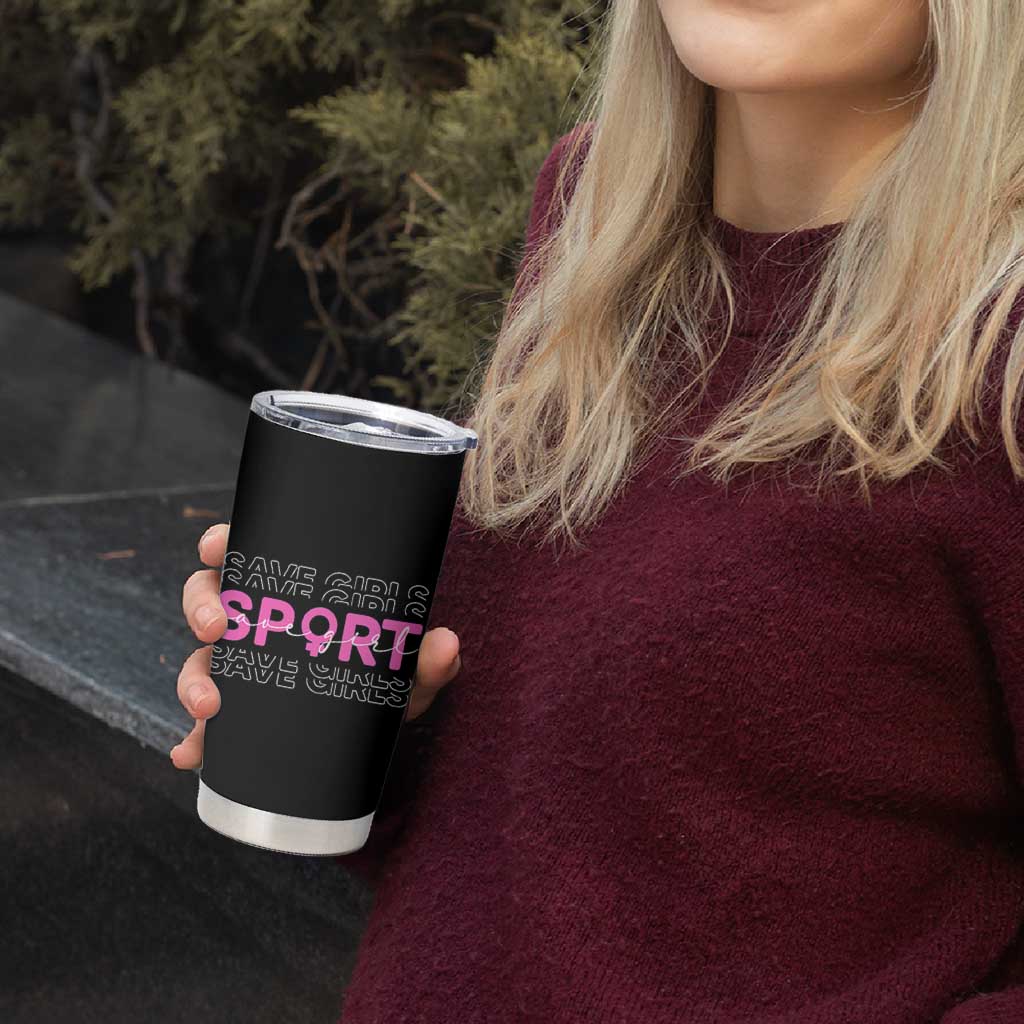 Save Girls Sports Tumbler Cup Feminist Body Positivity Inclusive Equality - Wonder Print Shop