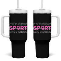 Save Girls Sports Tumbler With Handle Feminist Body Positivity Inclusive Equality - Wonder Print Shop