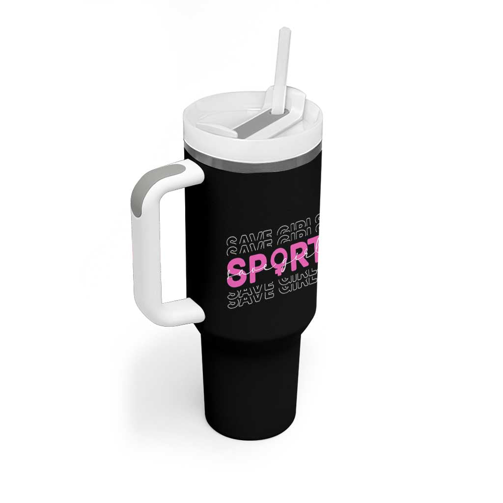 Save Girls Sports Tumbler With Handle Feminist Body Positivity Inclusive Equality - Wonder Print Shop