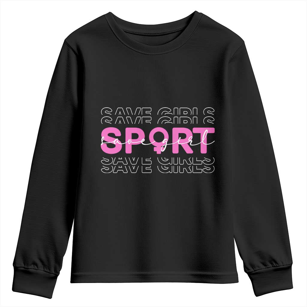 Save Girls Sports Youth Sweatshirt Feminist Body Positivity Inclusive Equality - Wonder Print Shop