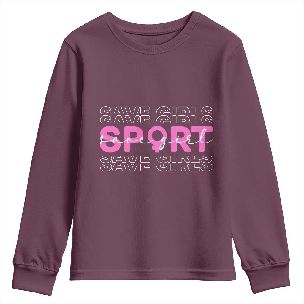 Save Girls Sports Youth Sweatshirt Feminist Body Positivity Inclusive Equality - Wonder Print Shop