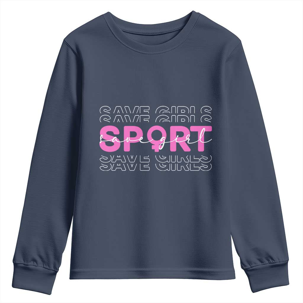 Save Girls Sports Youth Sweatshirt Feminist Body Positivity Inclusive Equality - Wonder Print Shop