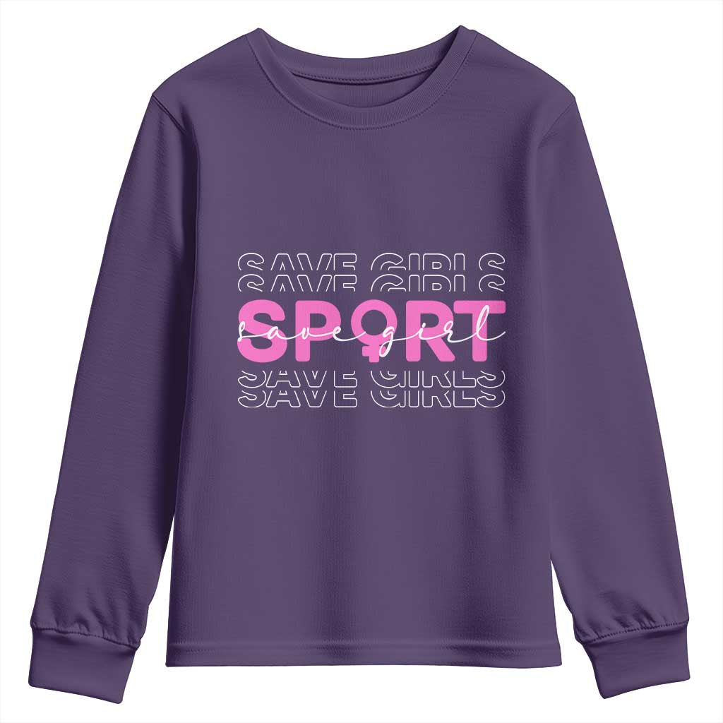 Save Girls Sports Youth Sweatshirt Feminist Body Positivity Inclusive Equality - Wonder Print Shop