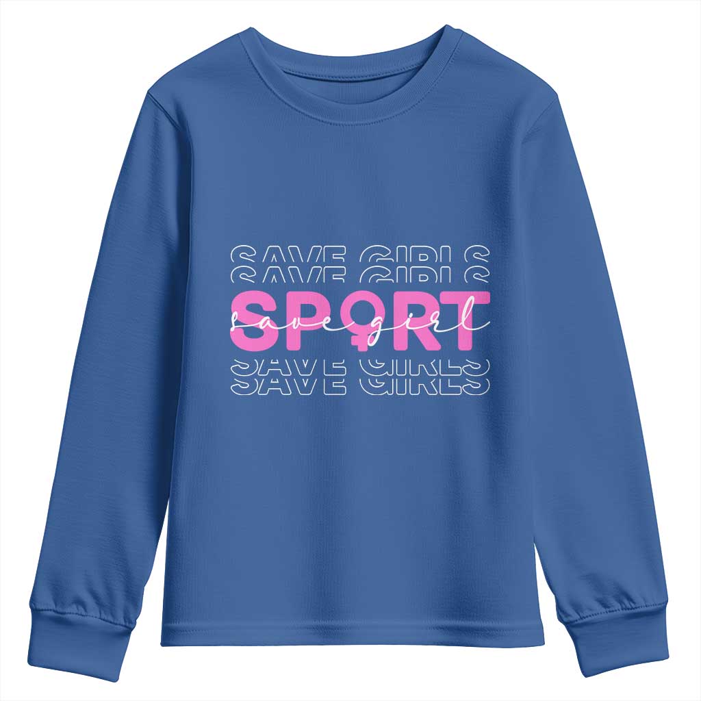 Save Girls Sports Youth Sweatshirt Feminist Body Positivity Inclusive Equality - Wonder Print Shop