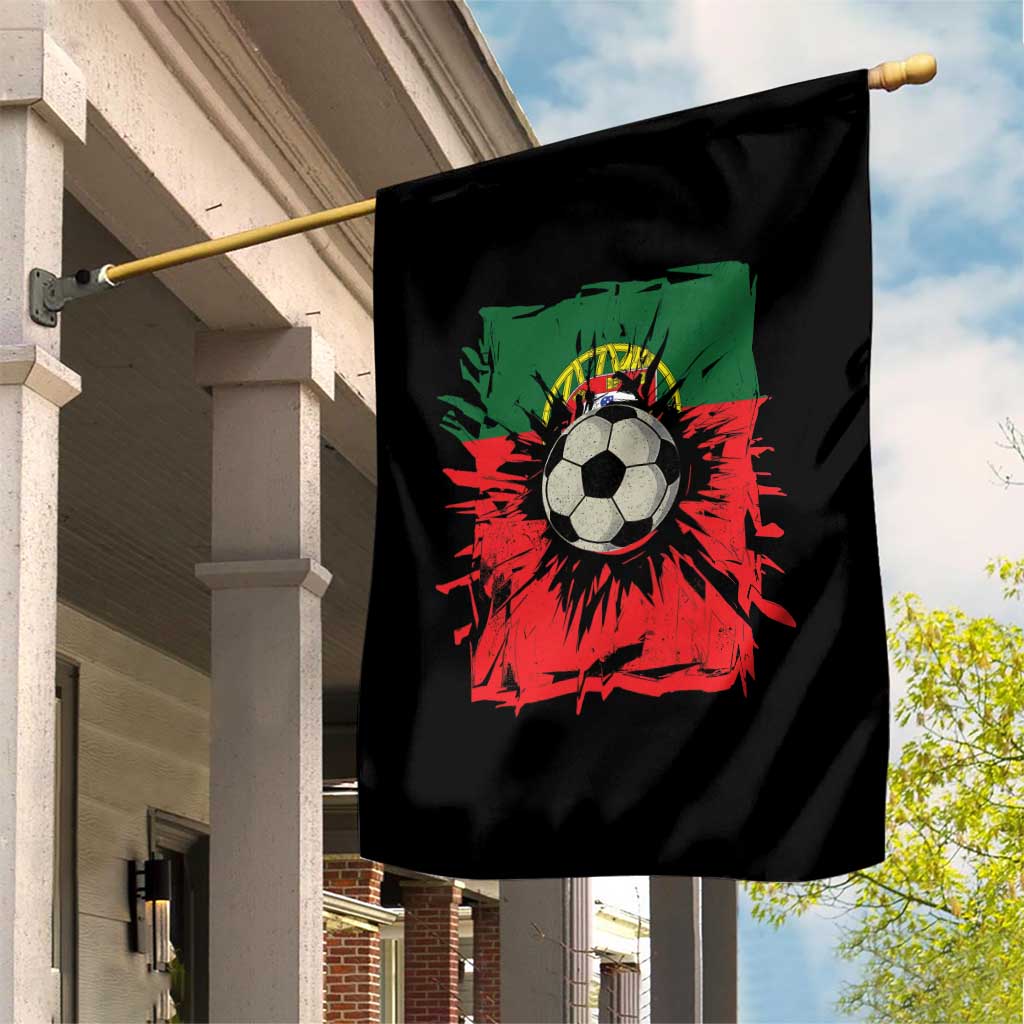 Portugal Soccer Garden Flag Portuguese Flag Soccer Ball Futebol - Wonder Print Shop