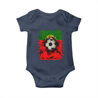 Portugal Soccer Baby Onesie Portuguese Flag Soccer Ball Futebol - Wonder Print Shop