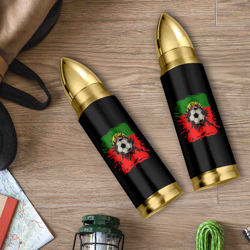 Portugal Soccer Bullet Tumbler Portuguese Flag Soccer Ball Futebol - Wonder Print Shop