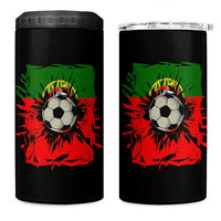 Portugal Soccer 4 in 1 Can Cooler Tumbler Portuguese Flag Soccer Ball Futebol - Wonder Print Shop