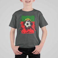 Portugal Soccer T Shirt For Kid Portuguese Flag Soccer Ball Futebol - Wonder Print Shop