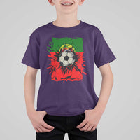 Portugal Soccer T Shirt For Kid Portuguese Flag Soccer Ball Futebol - Wonder Print Shop