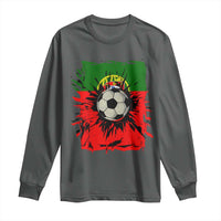 Portugal Soccer Long Sleeve Shirt Portuguese Flag Soccer Ball Futebol - Wonder Print Shop