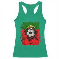 Portugal Soccer Racerback Tank Top Portuguese Flag Soccer Ball Futebol - Wonder Print Shop