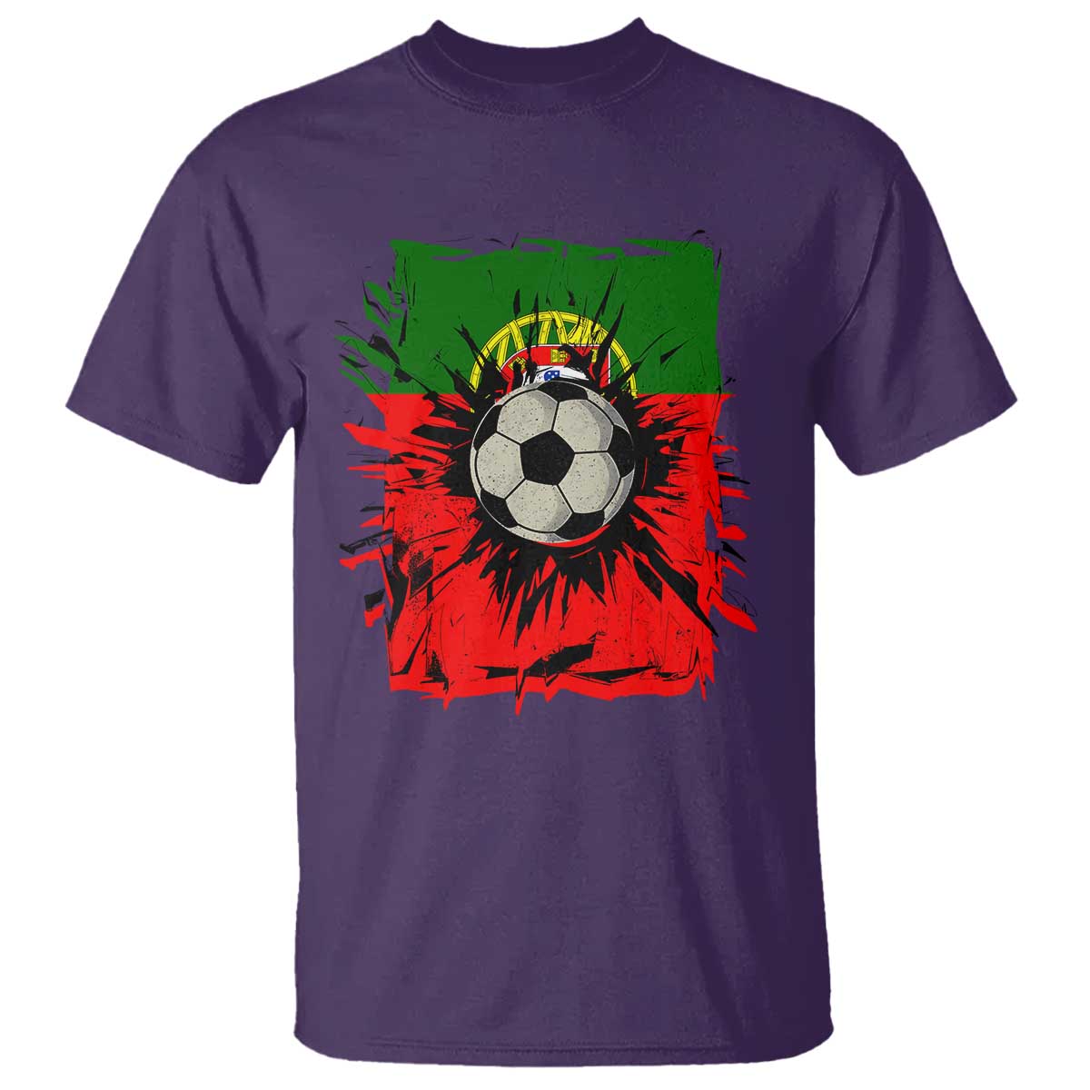 Portugal Soccer T Shirt Portuguese Flag Soccer Ball Futebol - Wonder Print Shop