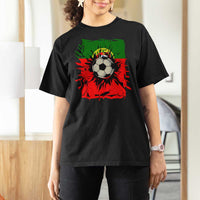 Portugal Soccer T Shirt For Women Portuguese Flag Soccer Ball Futebol - Wonder Print Shop