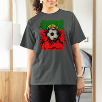 Portugal Soccer T Shirt For Women Portuguese Flag Soccer Ball Futebol - Wonder Print Shop
