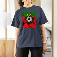 Portugal Soccer T Shirt For Women Portuguese Flag Soccer Ball Futebol - Wonder Print Shop