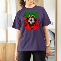 Portugal Soccer T Shirt For Women Portuguese Flag Soccer Ball Futebol - Wonder Print Shop