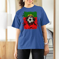 Portugal Soccer T Shirt For Women Portuguese Flag Soccer Ball Futebol - Wonder Print Shop
