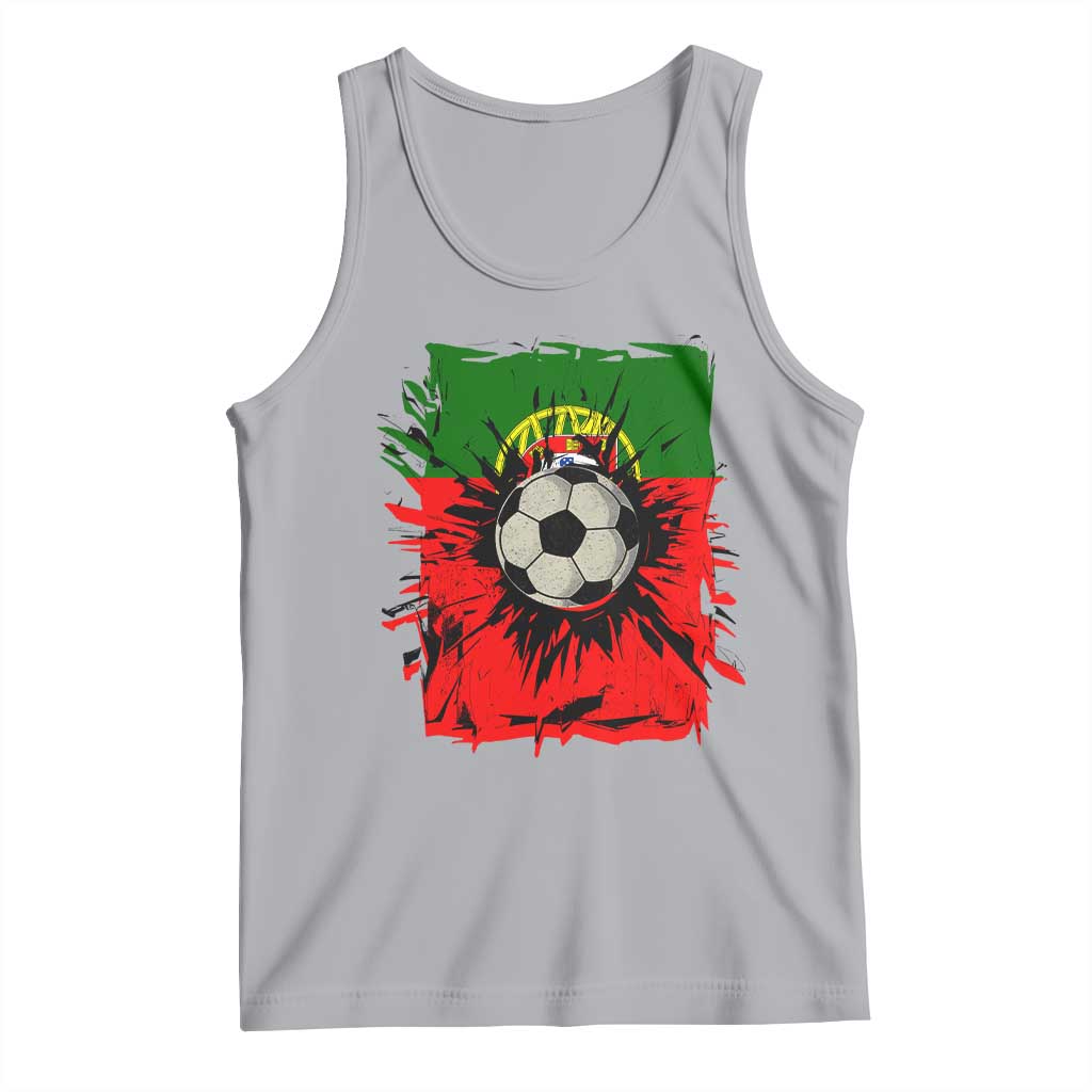 Portugal Soccer Tank Top Portuguese Flag Soccer Ball Futebol - Wonder Print Shop