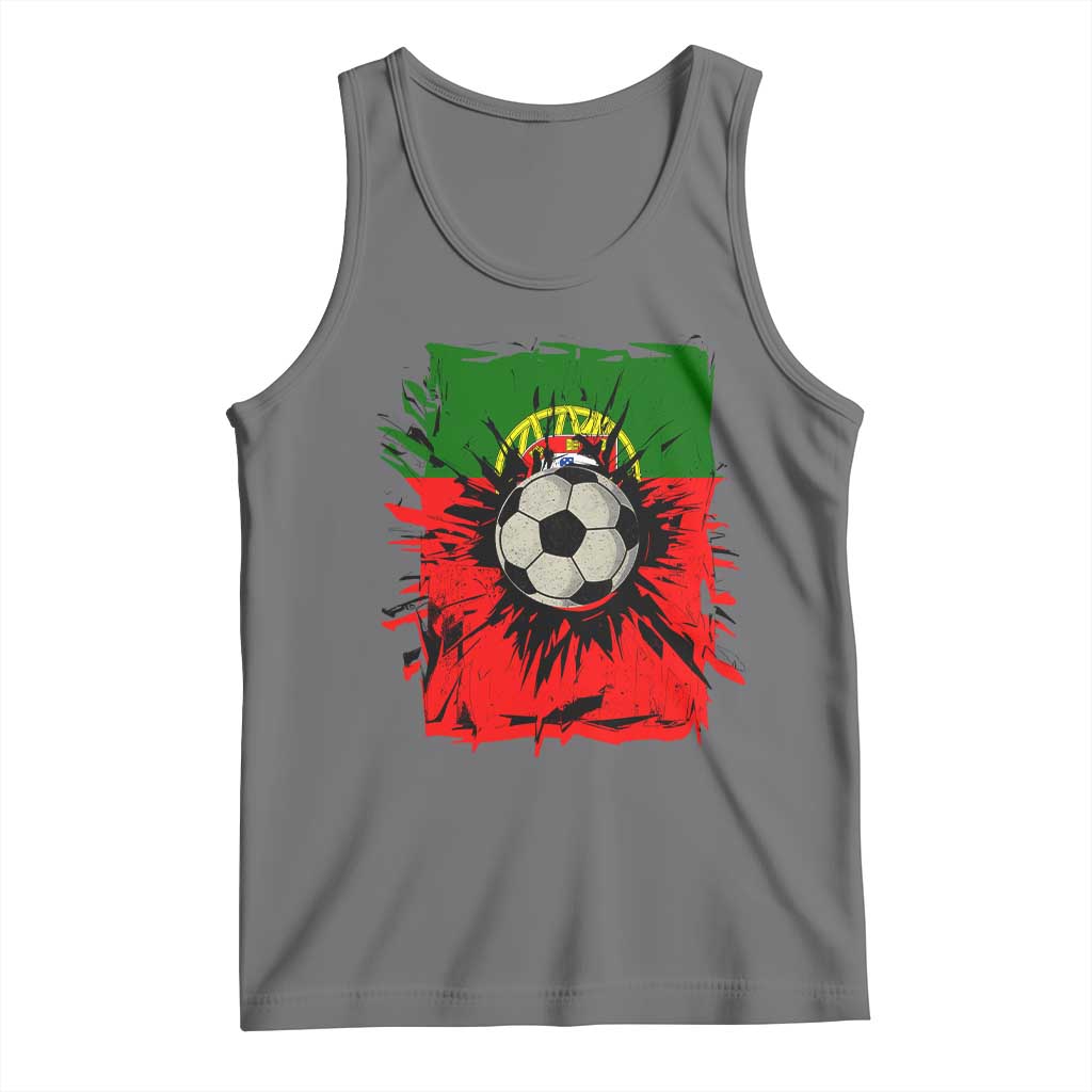 Portugal Soccer Tank Top Portuguese Flag Soccer Ball Futebol - Wonder Print Shop