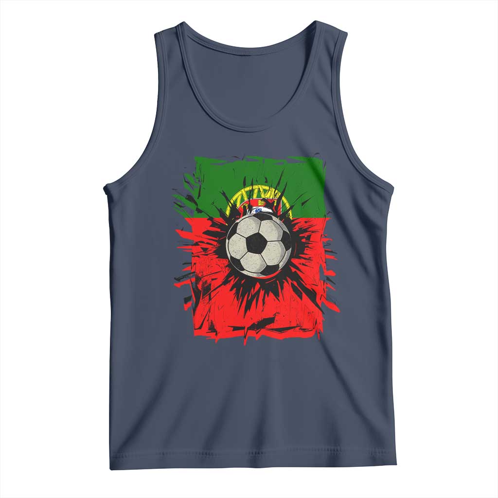Portugal Soccer Tank Top Portuguese Flag Soccer Ball Futebol - Wonder Print Shop