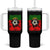 Portugal Soccer Tumbler With Handle Portuguese Flag Soccer Ball Futebol - Wonder Print Shop