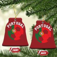 Portugal Soccer Christmas Ornament Portuguese Flag Soccer Ball Futebol Football Fan - Wonder Print Shop
