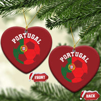 Portugal Soccer Christmas Ornament Portuguese Flag Soccer Ball Futebol Football Fan - Wonder Print Shop
