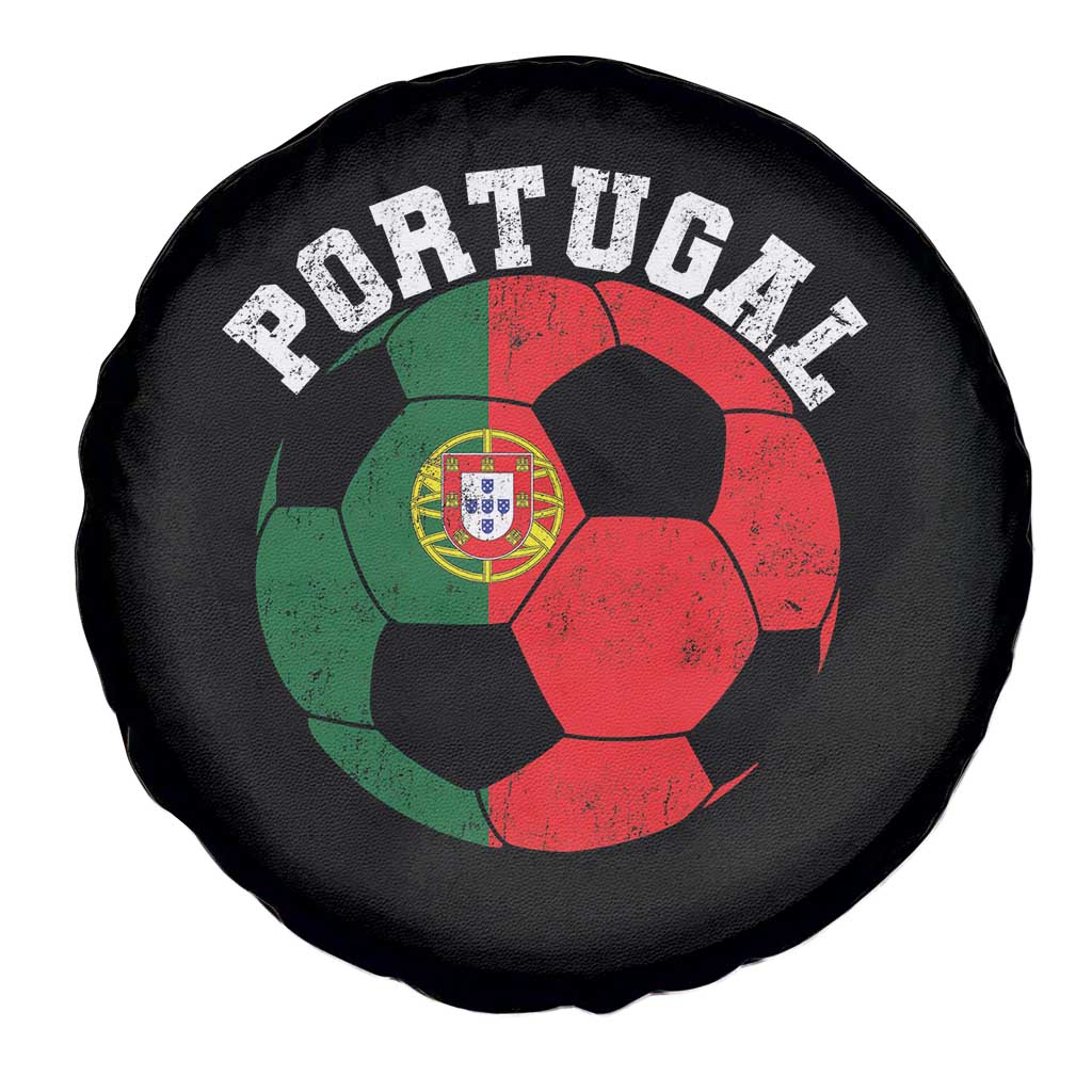 Portugal Soccer Spare Tire Cover Portuguese Flag Soccer Ball Futebol Football Fan - Wonder Print Shop