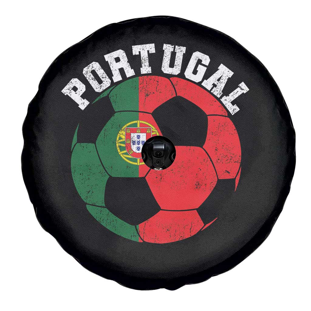 Portugal Soccer Spare Tire Cover Portuguese Flag Soccer Ball Futebol Football Fan - Wonder Print Shop