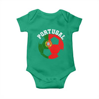 Portugal Soccer Baby Onesie Portuguese Flag Soccer Ball Futebol Football Fan - Wonder Print Shop