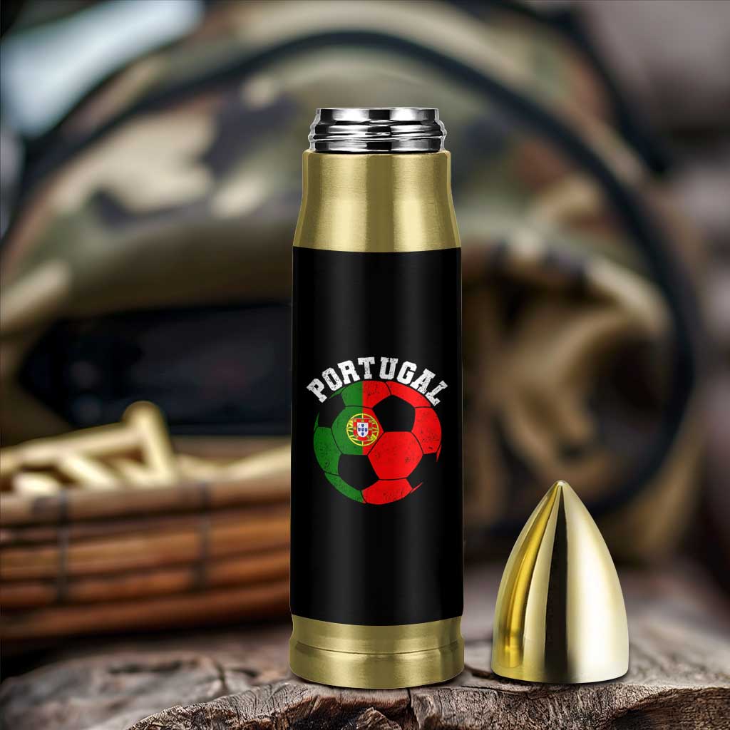 Portugal Soccer Bullet Tumbler Portuguese Flag Soccer Ball Futebol Football Fan - Wonder Print Shop