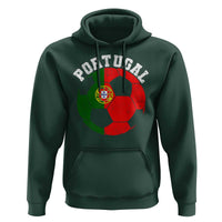Portugal Soccer Hoodie Portuguese Flag Soccer Ball Futebol Football Fan - Wonder Print Shop