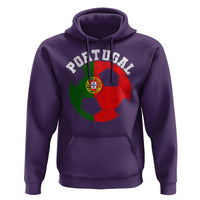 Portugal Soccer Hoodie Portuguese Flag Soccer Ball Futebol Football Fan - Wonder Print Shop