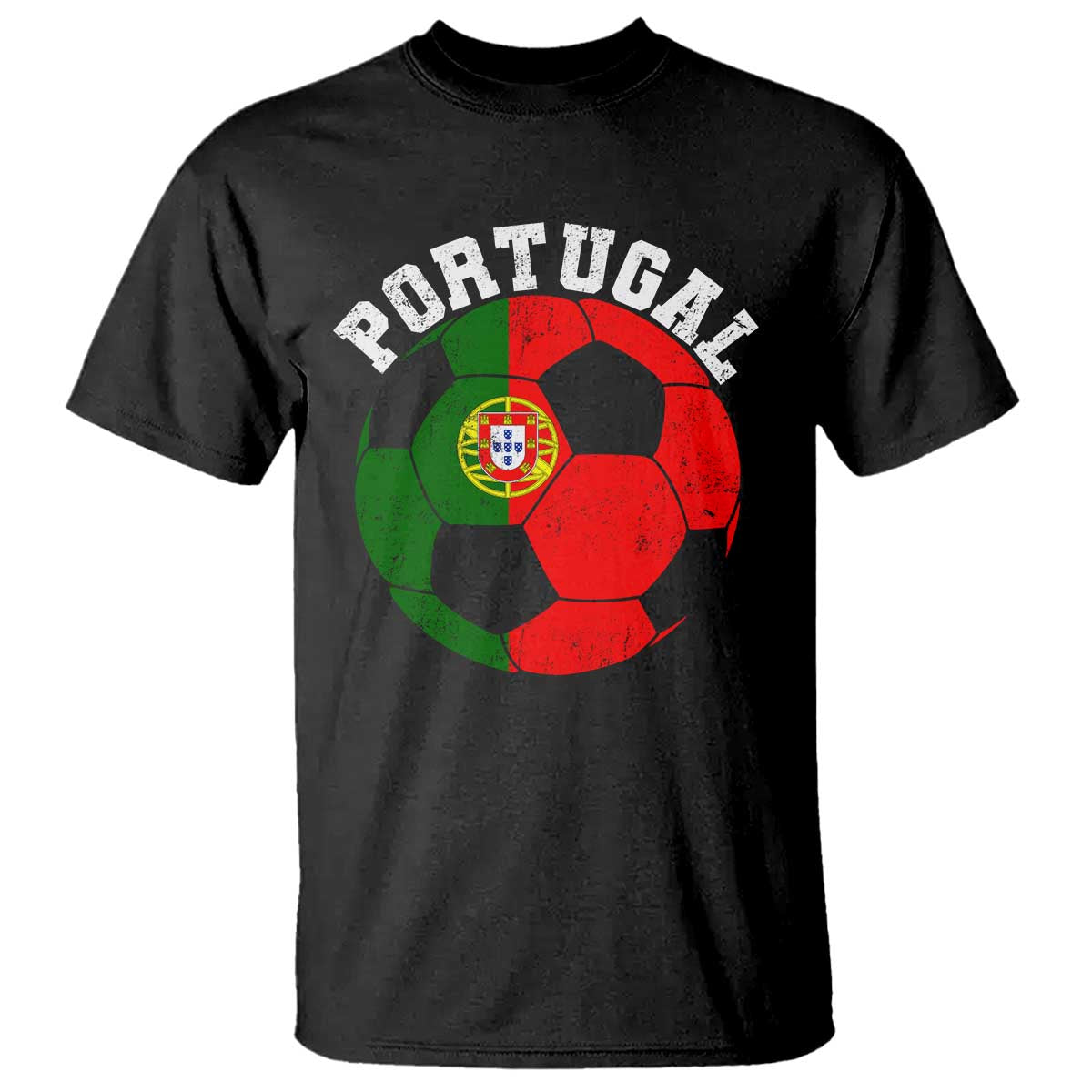 Portugal Soccer T Shirt Portuguese Flag Soccer Ball Futebol Football Fan - Wonder Print Shop