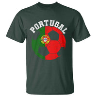 Portugal Soccer T Shirt Portuguese Flag Soccer Ball Futebol Football Fan - Wonder Print Shop