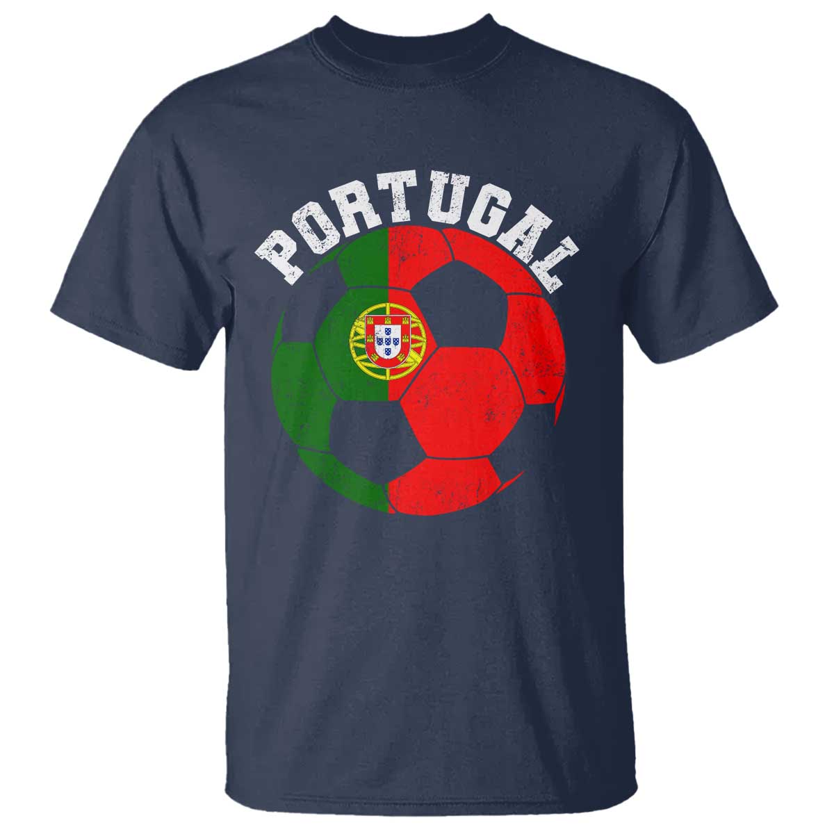 Portugal Soccer T Shirt Portuguese Flag Soccer Ball Futebol Football Fan - Wonder Print Shop